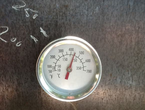 The RealSmoker can get as hot as 500 degrees.